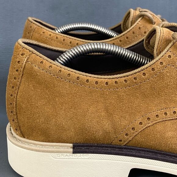 Mens Oxfords Cole Haan Go-To Plain Toe suede leather shoes new without box 11.5 - Picture 2 of 11